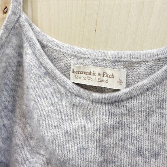 ABERCROMBIE & FITCH Merino Wool Blend Tank & Cardigan Set Size L Heather Grey - Picture 8 of 13